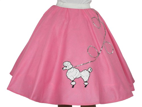 Hot pink felt poodle - pink,