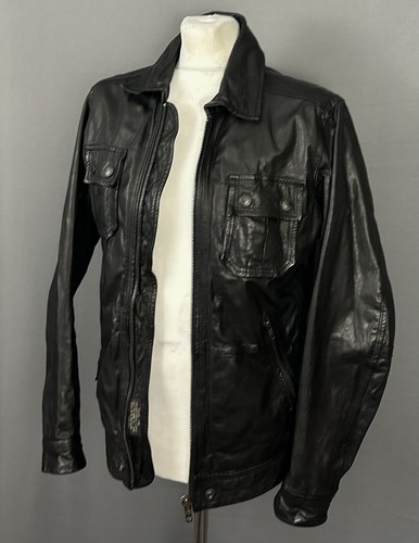 Diesel leather jacket - diesel, black