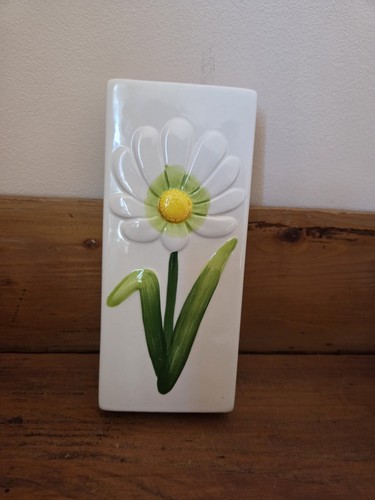 Daisy flower ceramic wall - ceramic,