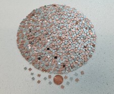 300 Pieces, Mixed PinkRose & Silver Glass Mirror Tiles, Size 5 X 5 mm, Art&Croft