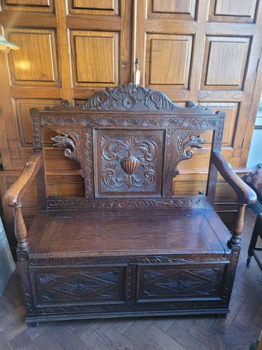Antique vintage carved oak - antique,
