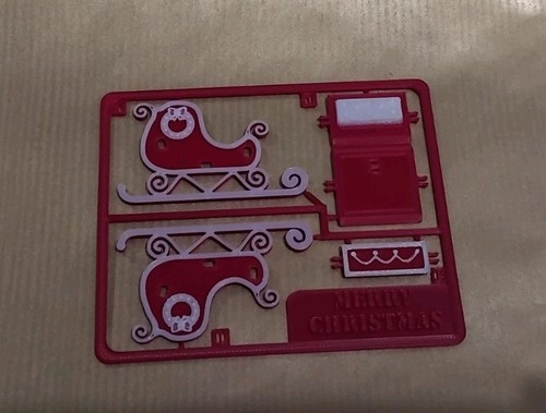 Santa sleigh printed - sleigh,