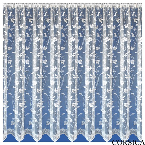 Corsica white net curtains - white,