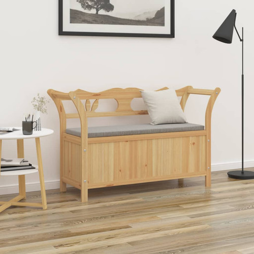 Bench solid fir wood brown - bench,