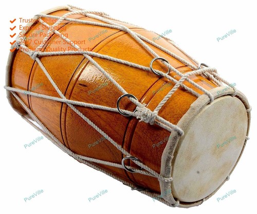 New dholak mango wood folk - wood,