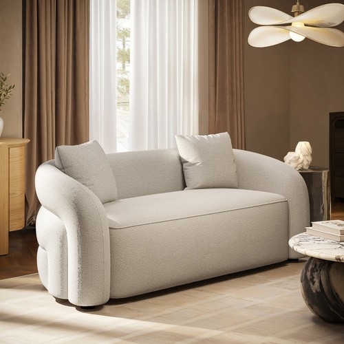 Cream boucle modern - boucle, 3
