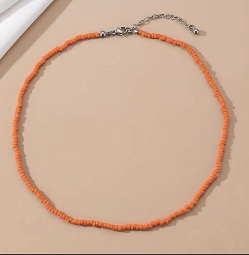 Simple coral color beaded - coral,