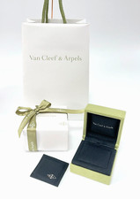 Van cleef & Arpels Necklace case Green suede VCA jewelry Gift box set #020