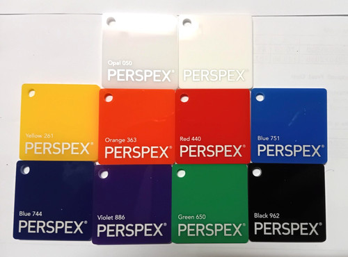 Perspex cast acrylic - , coloured