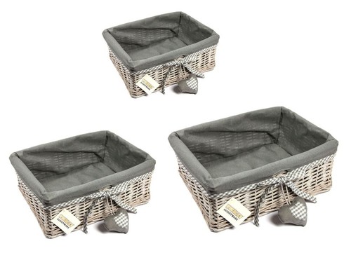 Grey wicker storage shelve - storage,