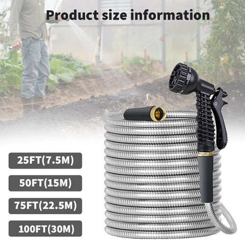 Stainless steel garden hose - stainless,