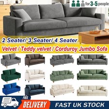 Modern 3/4 Seater Teddy velvet