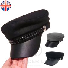 Van Der Linn Women Wool Marine Breton Braid Greek Sailing Sailor Hat Cap