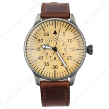 Luftwaffe Pilot Watch - WW2 German ME 109 Military Wristwatch with Leather Strap