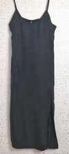 Zara Black Satin Slip Dress