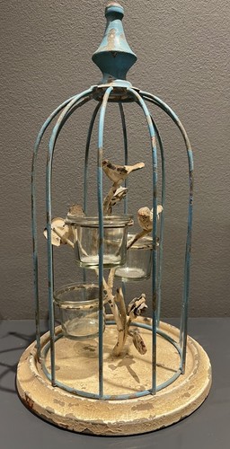Vintage style metal birdcage - vintage,