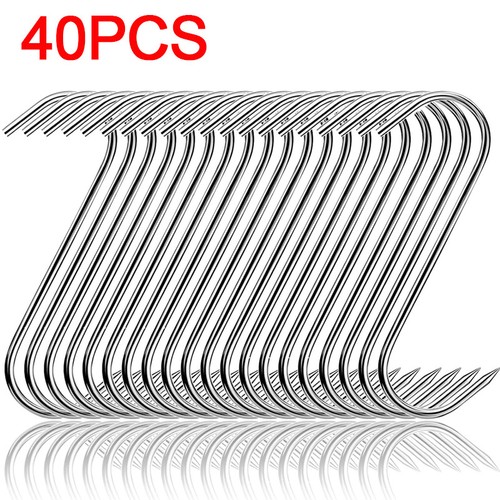 40pc stainless steel hooks - 40pc, s
