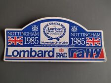 Lombard RAC Rally Sticker Nottingham 1985 Original and genuine