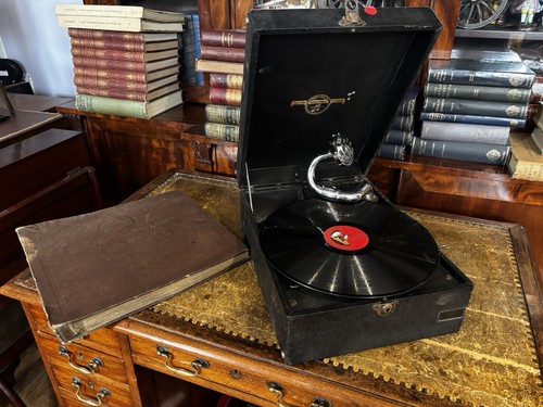 Antique gramophone with - gramophone,