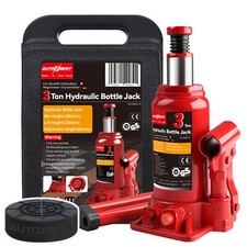 3 Ton Bottle Jack Car Auto Hydraulic Lifting Tool Carrying Case 6,000lb Jack Pad