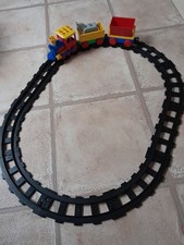 Lego Duplo Train Set - Vintage Push Along Train, Figure & Black Track - cleaned