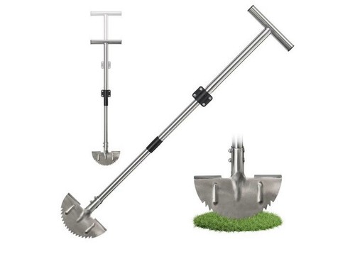 Manual lawn edger half - edger, half-moon