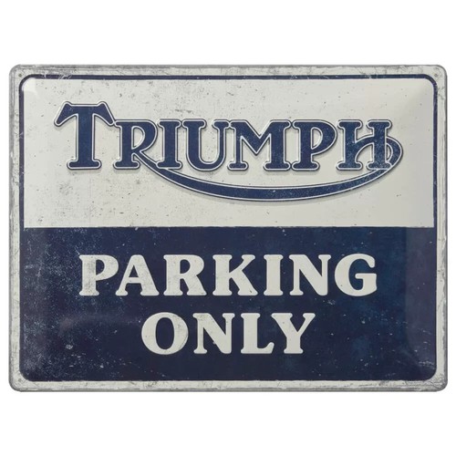 Triumph parking only sign - parking,
