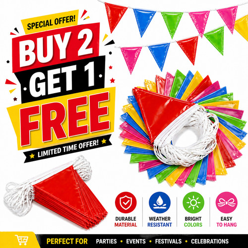 Long multi coloured 20 - m,