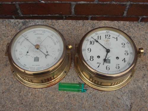 Ships bell clock - bell, barometer