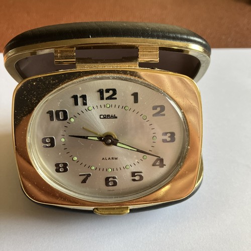 Vintage coral travel alarm - coral,