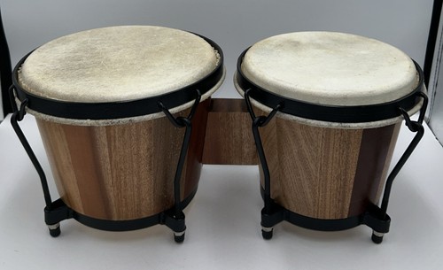 Bongo drum set natural - drum, wood
