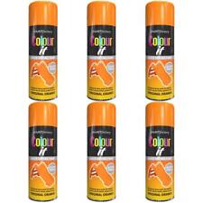 6X Orange Gloss Spray Paint Aerosol Auto Car Lacquer Wood Metal 400ml