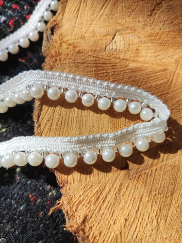 Pearl lace trim beaded - trim,