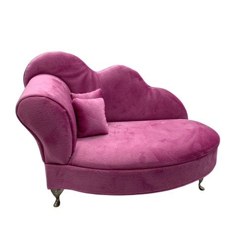 Pink velvet chaise lounge - chaise,