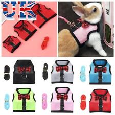 Ferret Pet Lead Strap Hamster Vest Bunny Mesh Chest Rabbit Leash Collar Harness