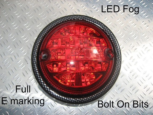 Led fog rear light - led, carbon