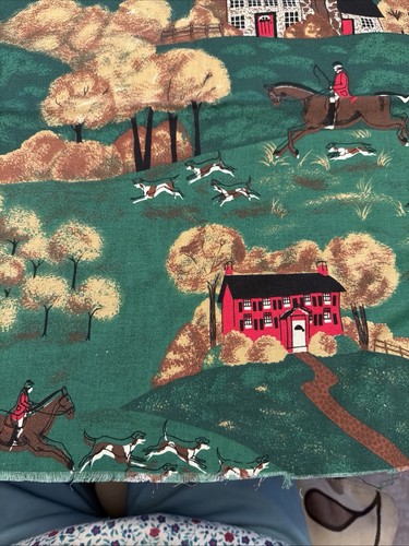 Equestrian fox hunt - hunt, fabric,