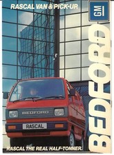 Bedford Rascal 1986-88 UK Market Sales Brochure Van Pick-Up