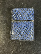Blue Snake Skin Leather Zippo