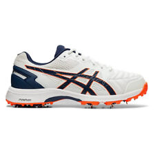 ASICS Cricket Shoes Spikes Boots, Gel 300 Not Out, White/Blue Expanse