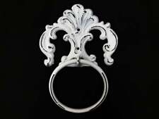 Iron Hand Towel Ring, Shabby Chic White Bathroom Hardware, NEW, Original design