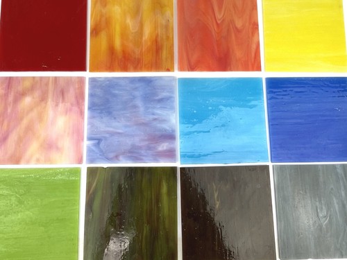 Stained glass sheets - ., huge