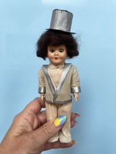 1950’s Rosebud Miniatures Vintage Hard Plastic Doll - Bridegroom In Crepe Outfit