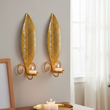 Metal Wall Candle Sconces Holder Wall Mounted Tea Light Holders Home Party Decor