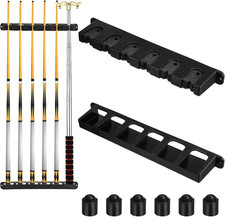 6-Slot Pool Cue Holder Wall