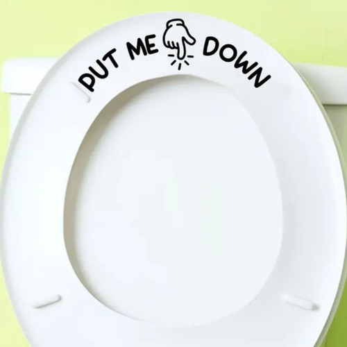 Put down decal toilet - down,