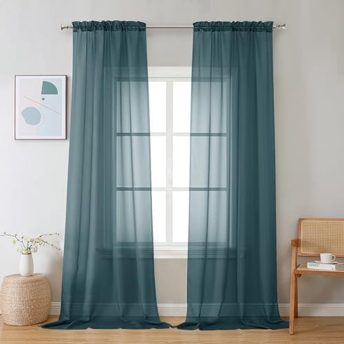 Sheer curtains inches long - sheer,