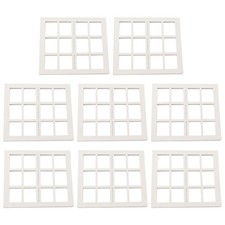 8 Pcs Miniature Wooden Window