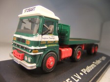 1:76 Oxford / Atlas STOB023 ERF LV Platform Trailer Lynda - Stobart - Mint Boxed