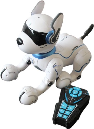 Future robot dog white - dog,